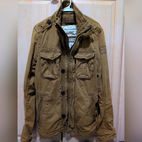 Abercrombie & Fitch Men's Brown/Tan Sentinel Military Jacket - Picture 1 of 4